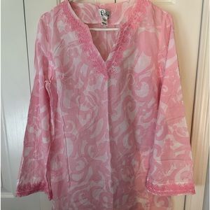 Lilly Pulitzer Pink Swim Cover-Up Size L